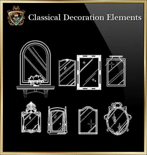 ★【Classical Decoration Elements 05】Download Luxury Architectural Design CAD Drawings--Over 20000+ High quality CAD Blocks and Drawings Download!