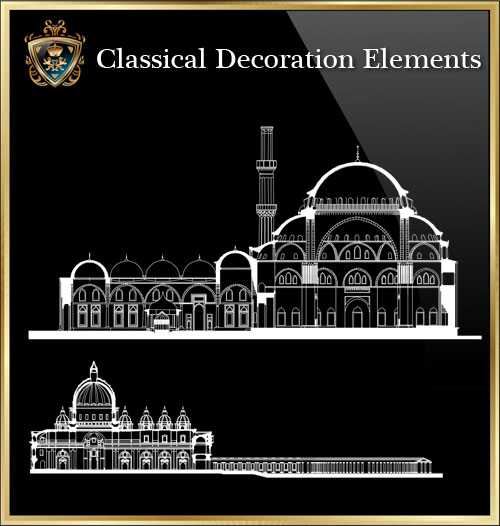 ★【Classical Decoration Elements 20】Download Luxury Architectural Design CAD Drawings--Over 20000+ High quality CAD Blocks and Drawings Download!