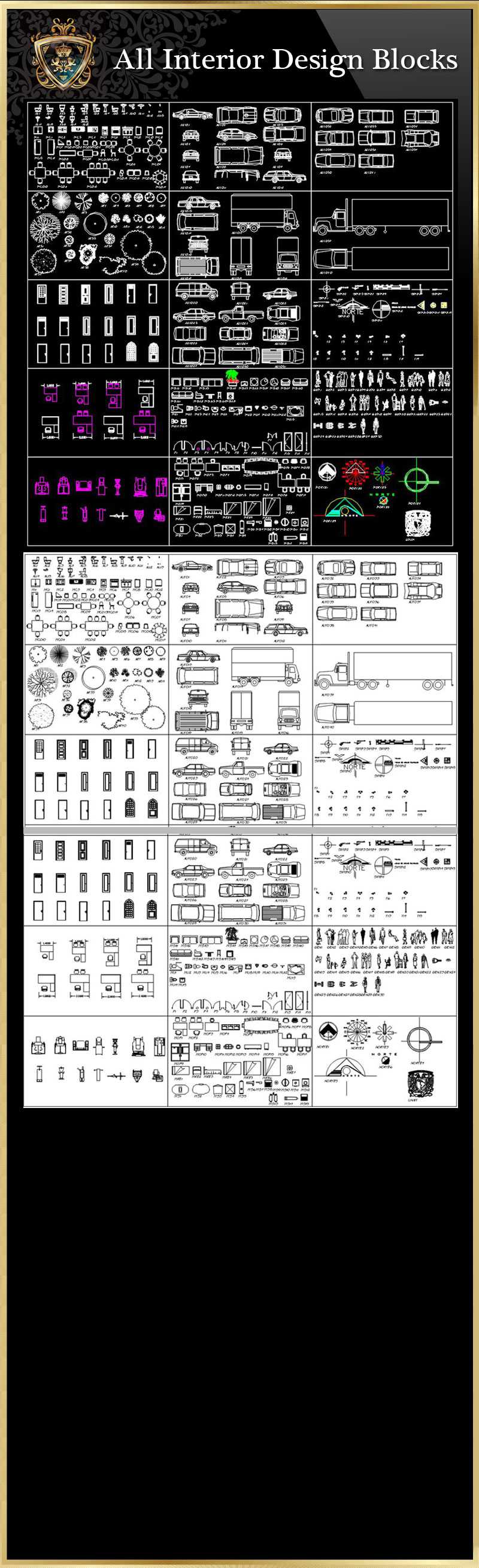 ★【All Interior Design Blocks 6】Download Luxury Architectural Design CAD Drawings--Over 20000+ High quality CAD Blocks and Drawings Download!